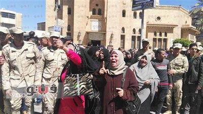 بالصور .. جنازة شهيد العريش ببورسعيد ‏تتحول لمظاهرة شعبية