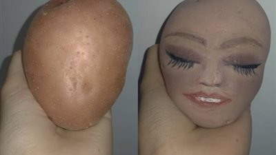 تحدي المكياج على البطاطس يشعل إنستجرام (فيديو)
