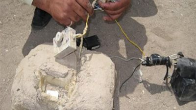 إصابة تكفيري حاول زراعة عبوة ناسفة برفح