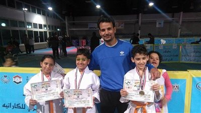 شهد وأحمد ومؤمن يحصدون ميداليات بطولة الجيزة للكاراتيه