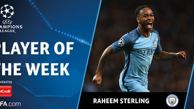 «سترلينج» أفضل لاعب في جولة ذهاب دور الـ16 لأبطال أوروبا