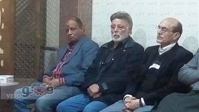 بالفيديو والصور.. محمد صبحي وإيمان العاصي في عزاء صلاح رشوان