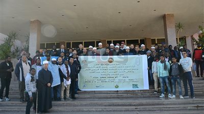 قافلة منظمة خريجي الأزهر تصل أسوان وتجتمع بقيادات المحافظة
