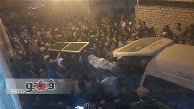 بالصور.. تشييع جثمان ضابط الشرطة ضحية حادث الشرقية