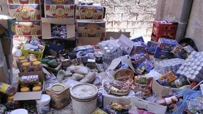 ضبط 3 أطنان مواد غذائية مجهولة المصدر في المنيا