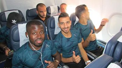 بعثة المصري تغادر مطار القاهرة للجزائر (فيديو وصور)