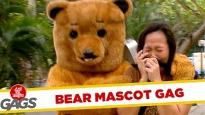 بالفيديو.. مقلب الدب يثير فزع المارة