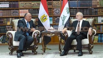 وزير الخارجية ينقل رسالة تضامن ودعم من السيسي إلى رئيس وزراء العراق