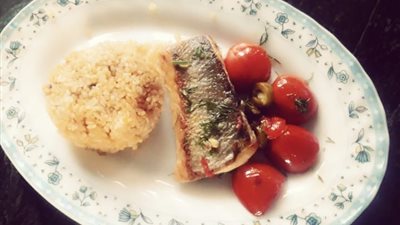 حضرى فيليه سمك القاروص مع الأرز بالزنجبيل على طريقة الشيف أحمد
