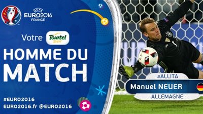 «نوير» يفوز بجائزة رجل مباراة ألمانيا وإيطاليا باليورو