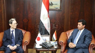 وزير الرياضة يتفق مع سفير اليابان على مشروع لاكتشاف الشباب المبتكر