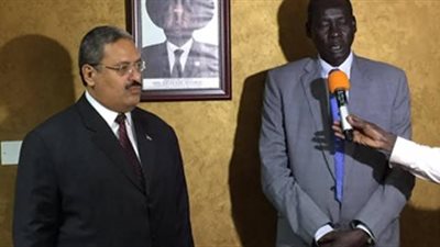 السفير المصري في جوبا يستقبل الشحنة التاسعة من المساعدات الإنسانية