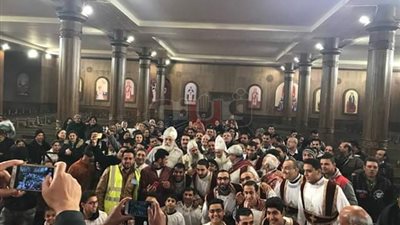 أول قداس بكاتدرائية العاصمة الإدارية بعد احتفالات الميلاد (صور)