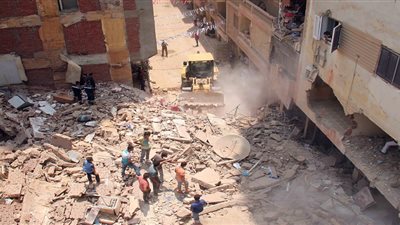 إصابة شخصين في انهيار عقار بالإسكندرية