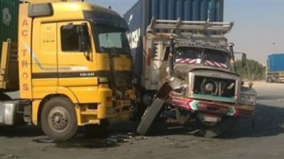 مصرع شخصين في انقلاب سيارة نقل على «صحراوي بني سويف»