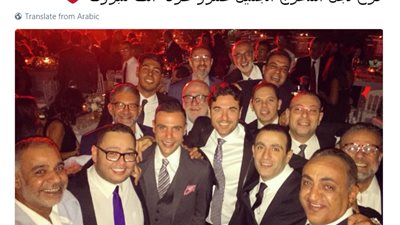 أحمد السقا ينشر صورته مع عز ومحمد إمام بزفاف نجل شريف عرفة