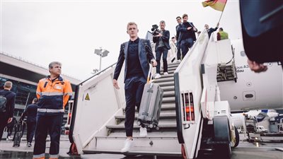 بعثة ألمانيا تصل روسيا للمشاركة في المونديال (صور)