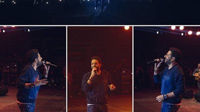 الآلاف يشاركون حماقي حفل مهرجان صوت القاهرة في أبوظبي (صور)