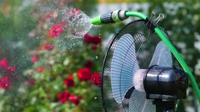 6 أفكار لحياة أسهل بينها رش الحديقة بالمياه باستخدام المروحة (فيديو)