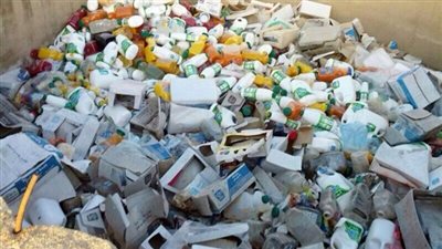 ضبط جبنة رومى ورنجة ومياه غازية فاسدة في الغربية