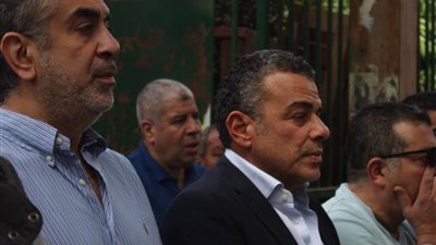 مرتجي وشوبير ومحمد إبراهيم في جنارة والدة ايهاب لهيطة (صور)