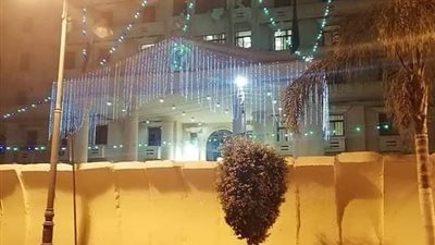 مديرية أمن المنوفية تتزين بالأنوار بمناسبة عيد الشرطة (صور)