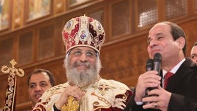ماذا قال السيسي لتواضروس في افتتاح كاتدرائية العاصمة الإدارية