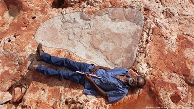 علماء يعثرون على أكبر أثر لقدم ديناصور في العالم