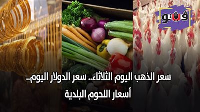 نشرة الاسعار المسائية اليوم 2019/6/18.. سعر الذهب اليوم الثلاثاء.. سعر الدولار اليوم.. اسعار اللحوم البلدية