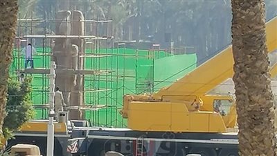 الصور الأولى لنقل تمثال رمسيس الثاني من ميت رهينة للعاصمة الإدارية الجديدة