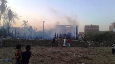 حريق بمستودع بوتاجاز قرية «بهبشين» في بني سويف