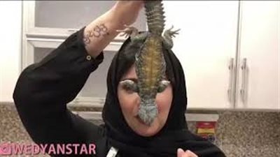 رد فعل سعوديات عزمتهن صديقتهن على حيوان «الضب» (فيديو)