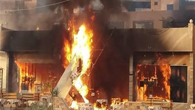 انتداب المعمل الجنائي لمعاينة حريق بمطعم شهير في الدقي