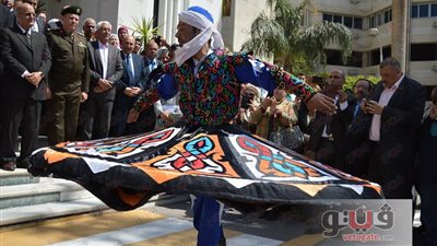 إيقاد الشعلة بمحافظة الجيزة احتفالا بالعيد القومى