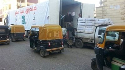 توزيع 40 ألف كرتونة مواد غذائية بالشرقية (صور)