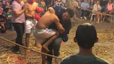 ملاكم يضرب الحكم بدلا من الخصم في مشهد كوميدي (فيديو وصور)