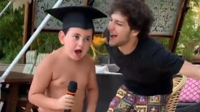 وصلة رقص لأبناء أصالة على 