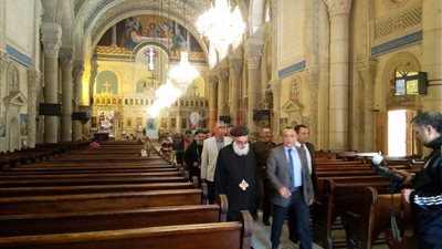 قيادات الآثار تتفقد أعمال ترميم المتحف اليوناني والمعبد اليهودي