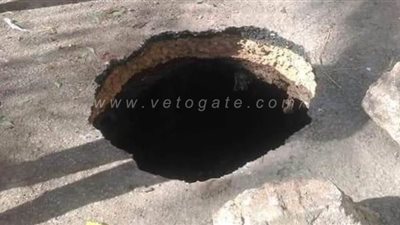 هبوط أرضي يعطل الحركة المرورية ببلقاس في الدقهلية | صور