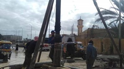 هبوط أرضي بمنطقة المنتزه في الإسكندرية