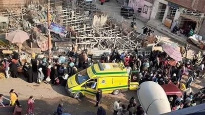 قائدها أصيب بغيبوبة سكر.. سيارة تصدم ٣ سيدات بطنطا | صور