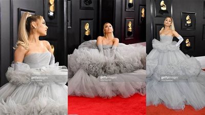 أريانا جراندي تسحر الحضور بإطلالة الأميرات بحفل جرامي (صور)