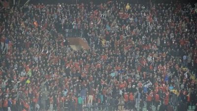 كيف ساندت جماهير الأهلي فريقها خلال مباراته أمام النجم الساحلي | فيديو