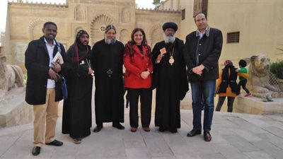 وفد كنسي من الحبشة يزور المتحف القبطي