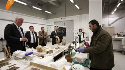 وفد من البنك المركزي المصري والألماني يزور المتحف المصري الكبير