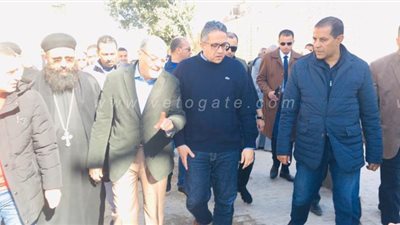 وزير السياحة والآثار يتفقد دير السيدة العذراء بالمنيا