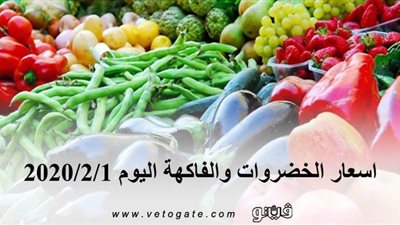 اسعار الخضروات والفاكهة اليوم 2020/2/1