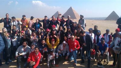 وفد دورة الألعاب الإقليمية الأفريقية للأولمبياد يزور الأهرامات / صور