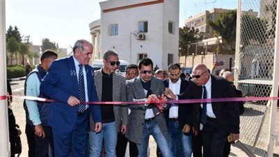 وزير الشباب ومحافظ الفيوم يفتتحان ملاعب مركز الأنشطة الطلابية
