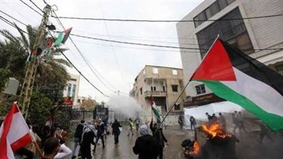 تظاهرة حاشدة باتجاه السفارة الأمريكية في لبنان احتجاجا على 